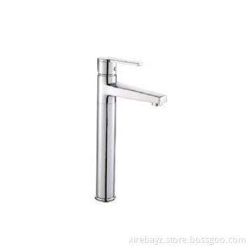 Modern Deck Mounted Basin Mixer Taps Square One Handle for